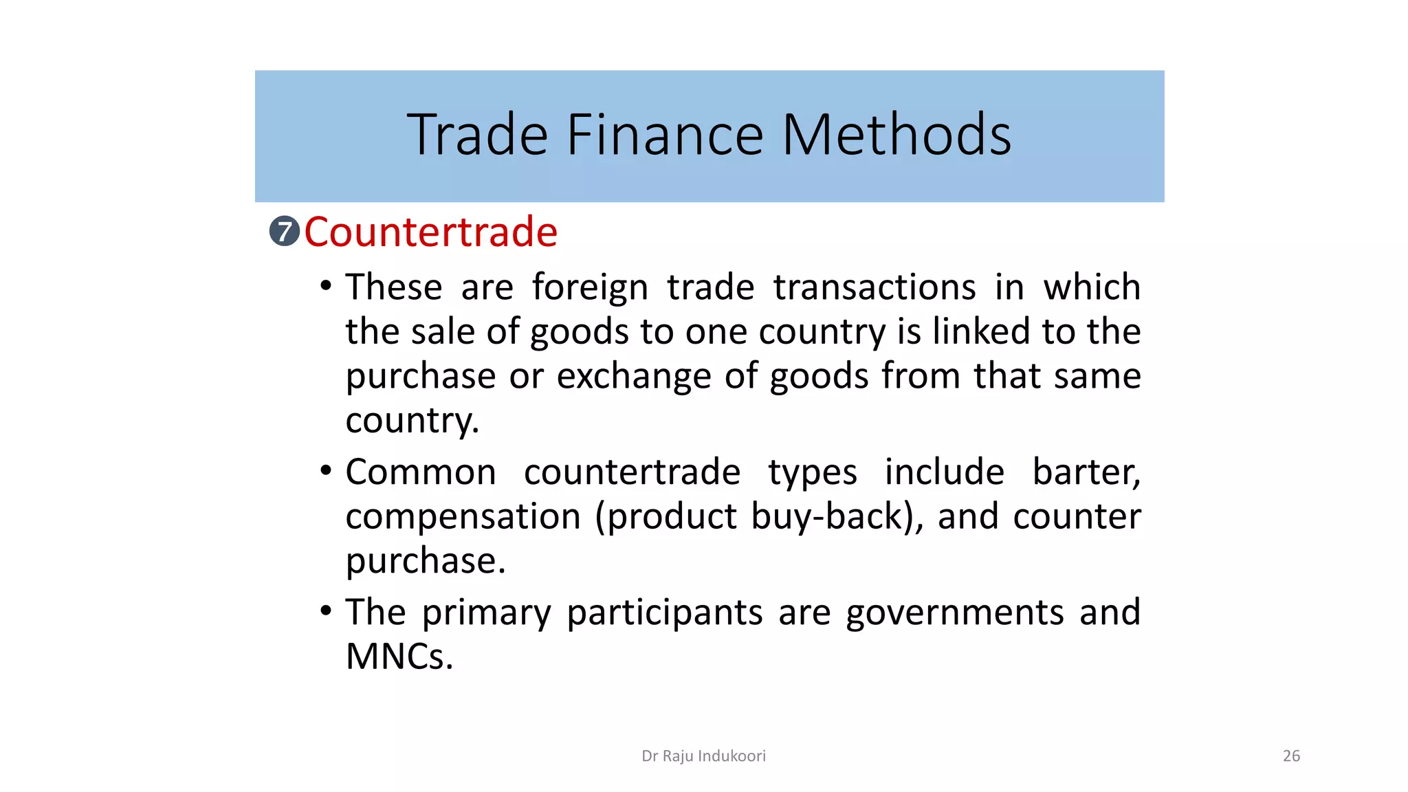 International Trade Financing | PPTX