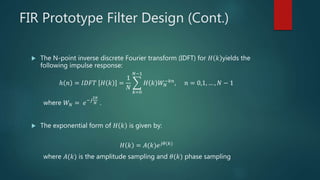 Comm Filter Design Digital filters and FIR Filter Design in Future Multicarrier ...
