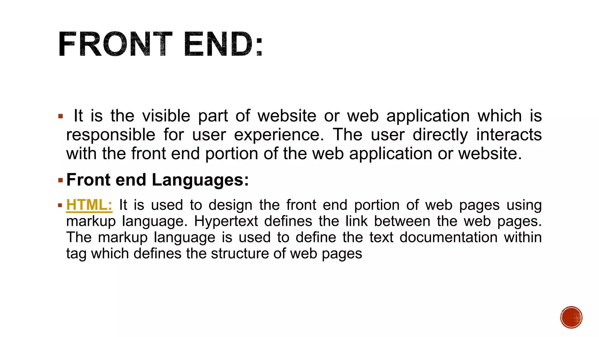 Full Stack Web Development | PPTX | Web Design and HTML | Internet