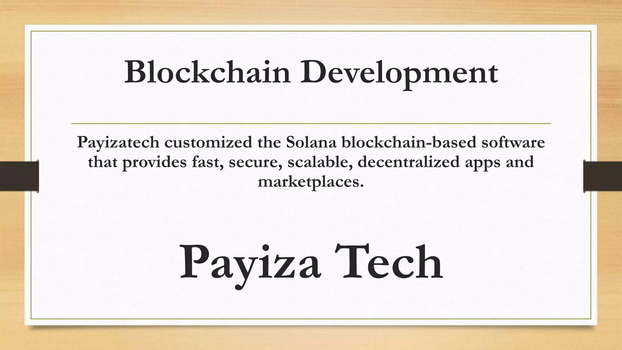 Blockchain Development | PPTX