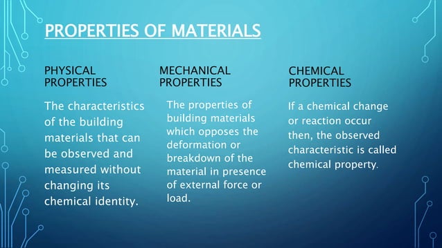 some of the basic properties of construction materials | PPTX