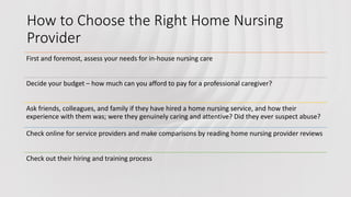 Patient Safety and Quality in Home Health Care | PPTX