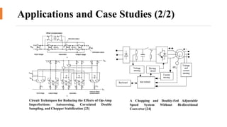 12
Applications and Case Studies (2/2)
Circuit Techniques for Reducing the Effects of Op-Amp
Imperfections: Autozeroing, Correlated Double
Sampling, and Chopper Stabilization [23]
A Chopping and Doubly-Fed Adjustable
Speed System Without Bi-directional
Converter [24]
 