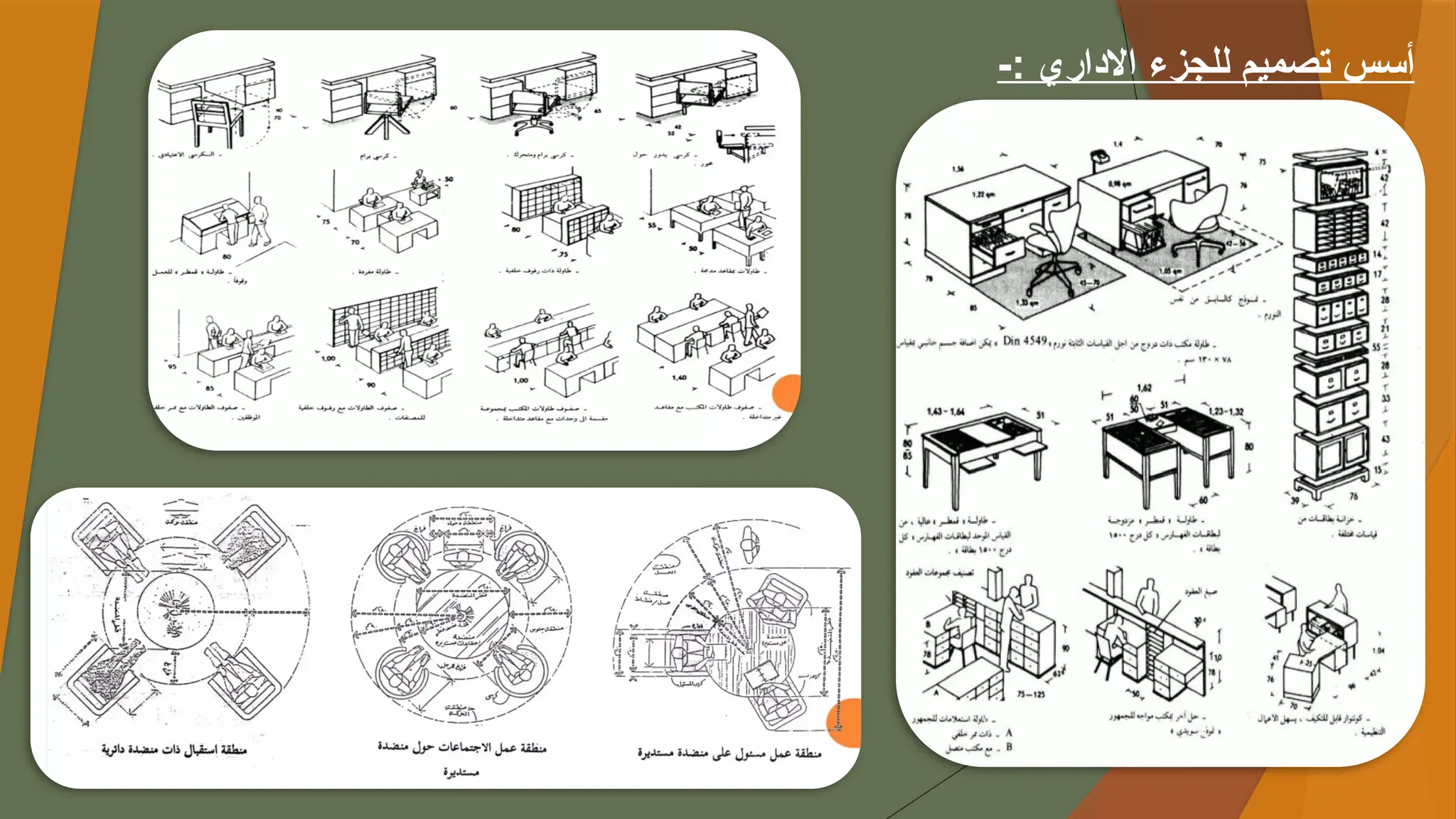 ‫تص‬ ‫أسس‬
‫م‬
-: ‫االداري‬ ‫للجزء‬ ‫يم‬
 