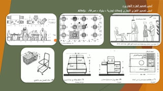 -:‫التجاري‬ ‫الجزء‬ ‫تصميم‬ ‫أسس‬
-‫صرافة‬ – ‫بنوك‬ – ‫تجارية‬ ‫(محالت‬ ‫التجاري‬ ‫االجزي‬ ‫تصميم‬ ‫أسس‬
(‫ـ‬:
ATM
 