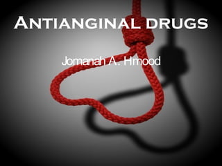 Antianginal drugs
Jomanah A. Hmood
 