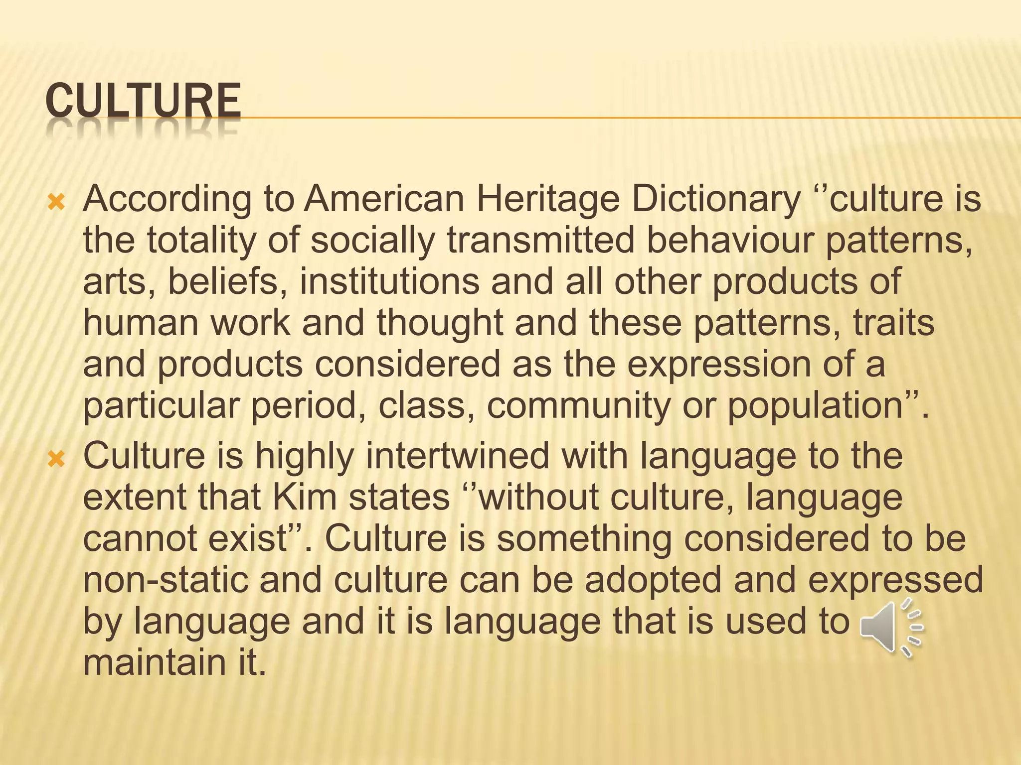 LANGUAGE CULTURE AND IDENTITY | PPTX