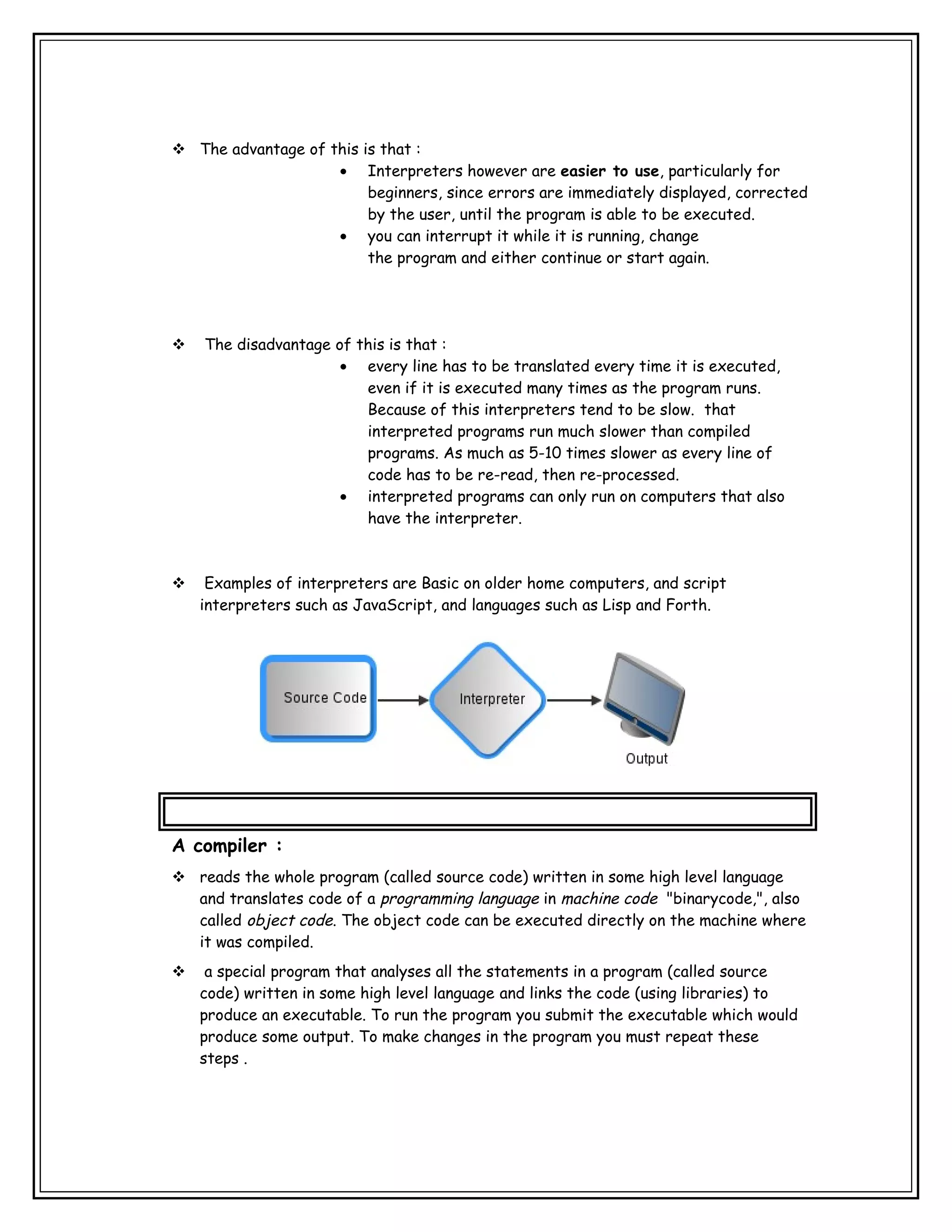 compiler vs interpreter | DOC