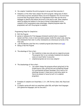 compiler vs interpreter | DOC