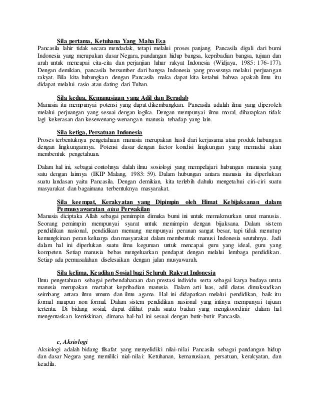 Pancasila Filsafat Nilai Pancasila