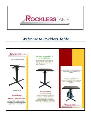Welcome to Rockless Table
 