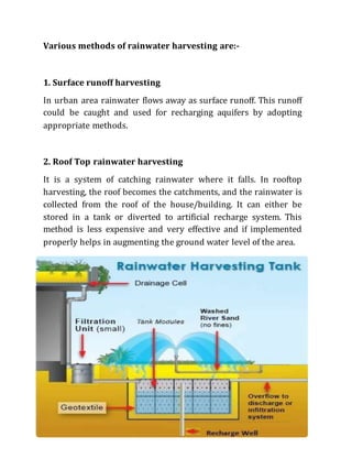 Rain Water Harvesting | PDF