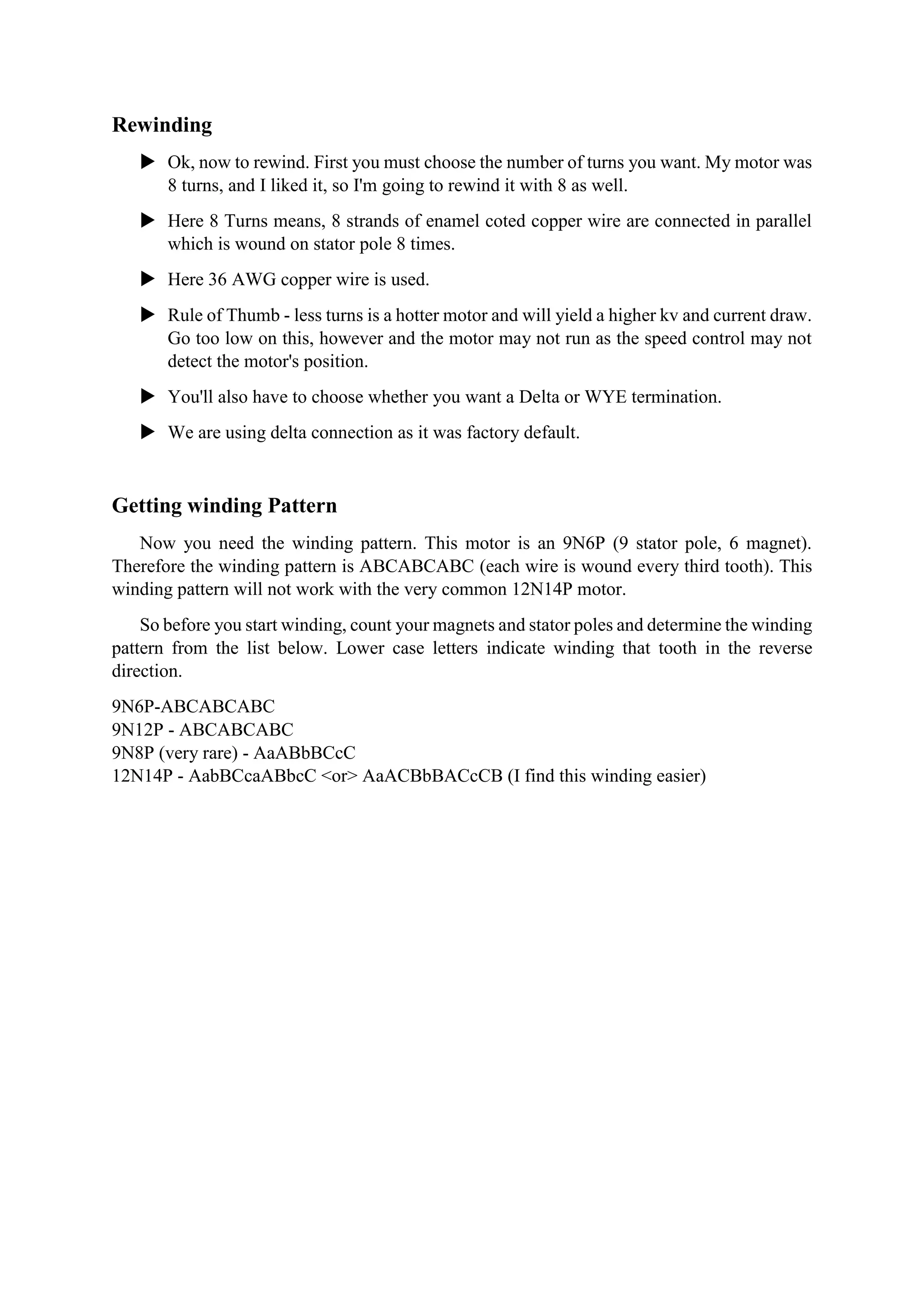 Rewinding a brushless motor | PDF