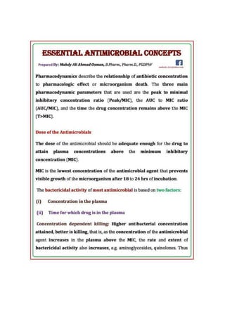 Essential Antimicrobial concepts