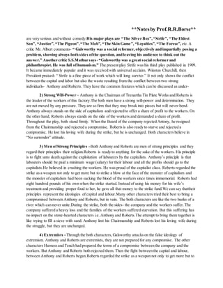 Strife Problems Strife by John Galsworthy | DOCX