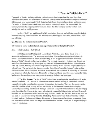 Strife Rhyme Strife by John Galsworthy | DOCX