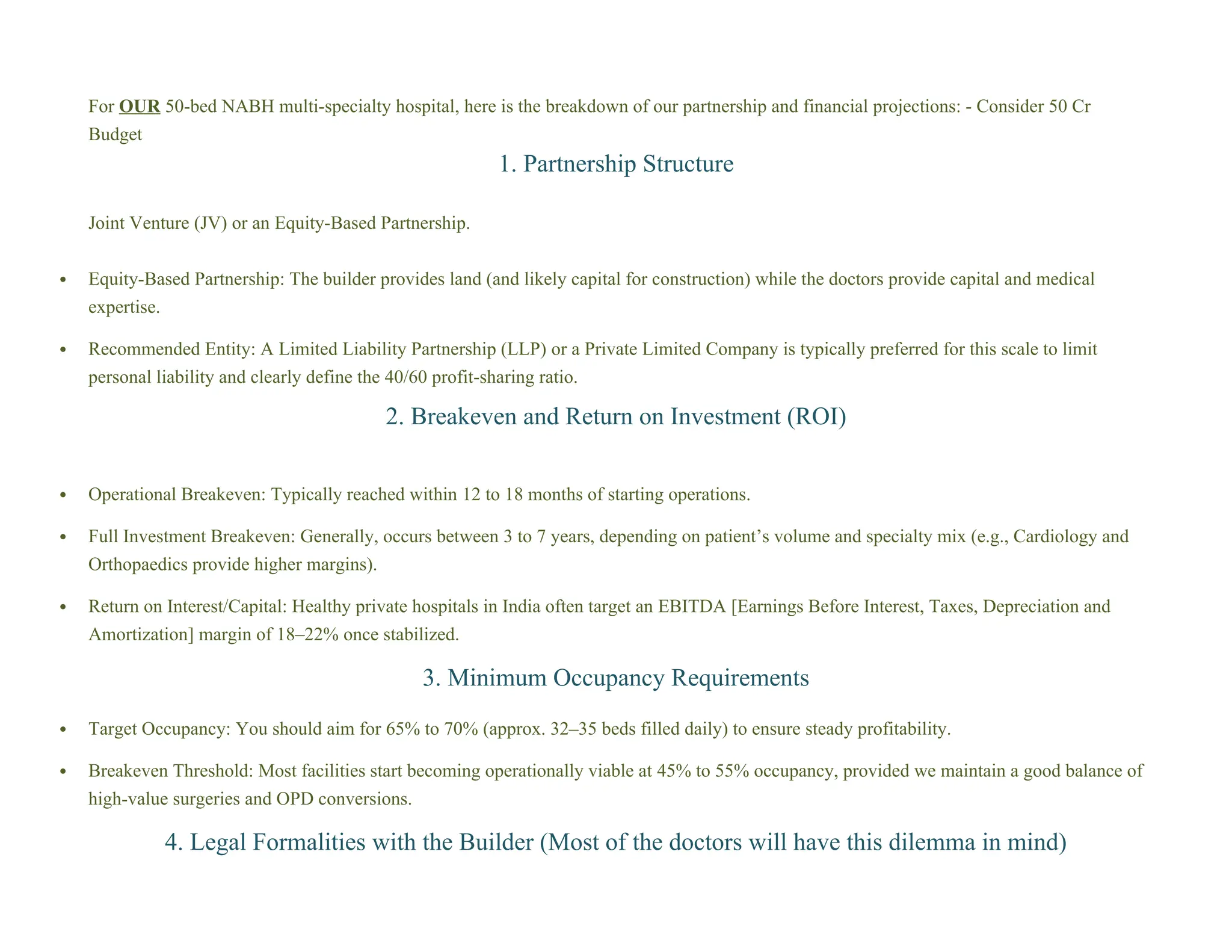 Presentation on proposed multispeciality hospital | DOCX
