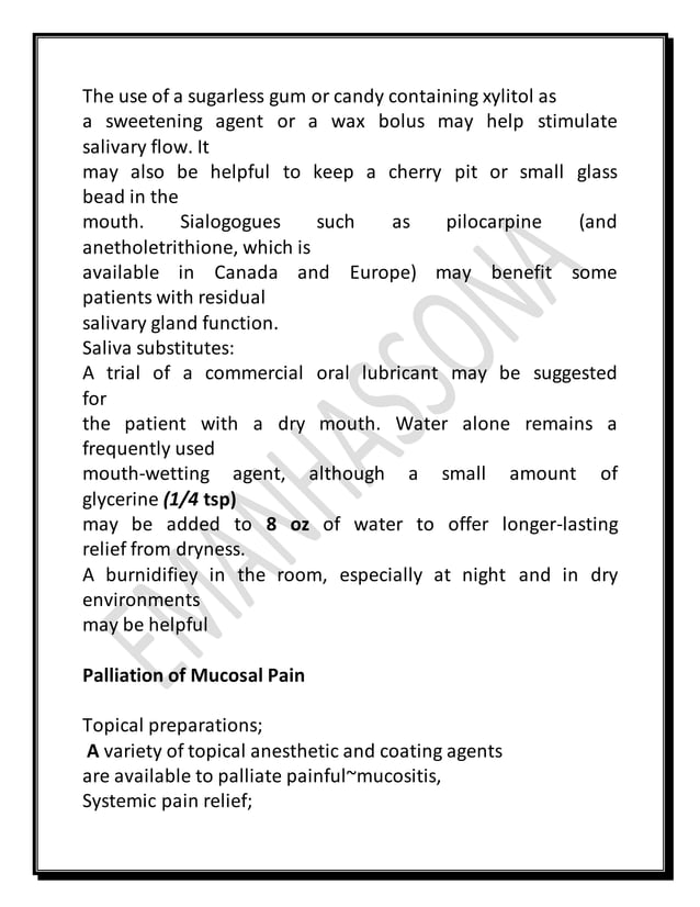 dental management of chemotherapy patients