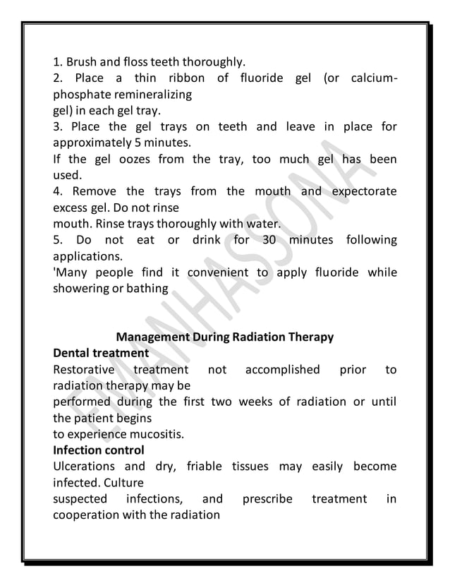 dental management of chemotherapy patients