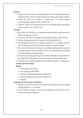 Bioassay | Pratishtha Sharma
13
 