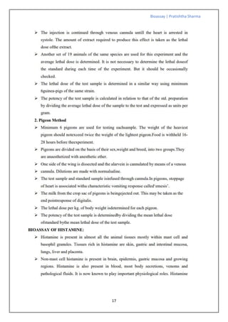 Bioassay | Pratishtha Sharma
17
 