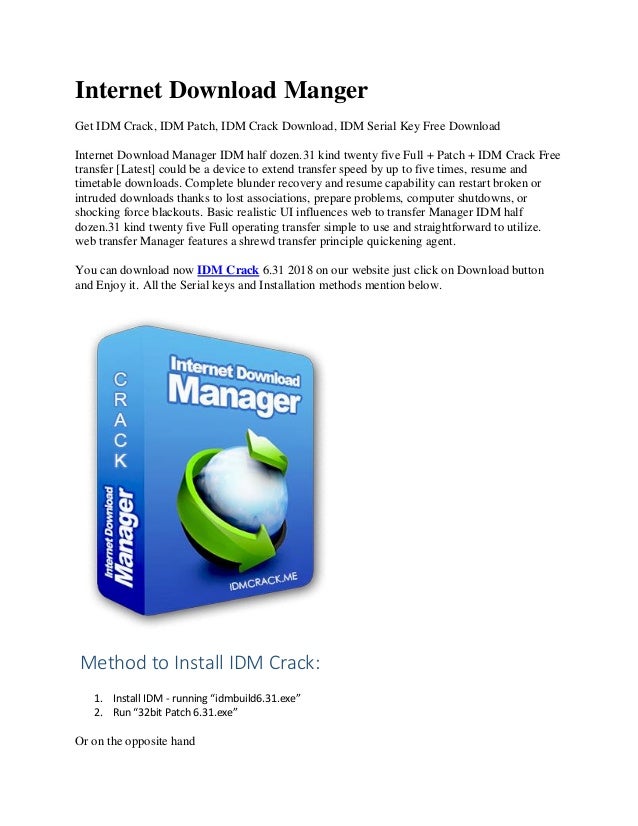 free download internet download manager crack serial key