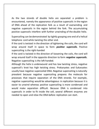 SUPERCOILING OF DNA | DOCX