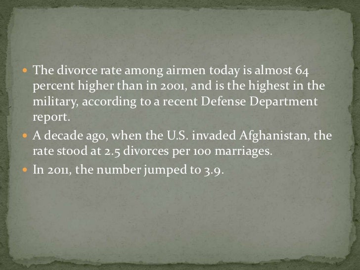 divorce rate in military