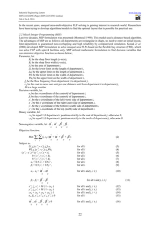 New mixed integer programming for facility layout design without loss ...