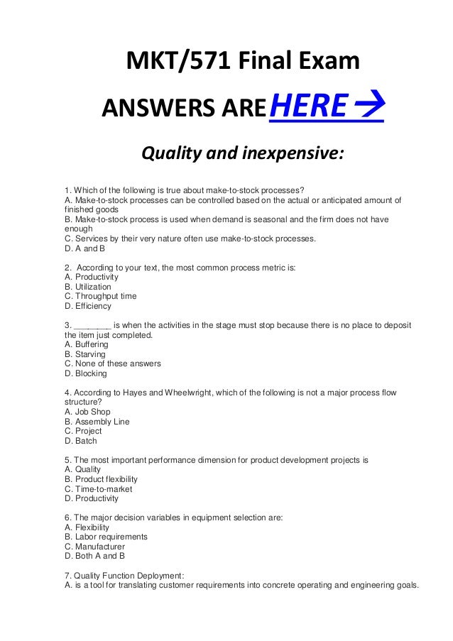 MKT-101 Exam