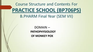 DOMAIN –
PATHOPHYSIOLOGY
OF MONKEY POX
 