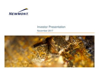 Investor Presentation
November 2017
 