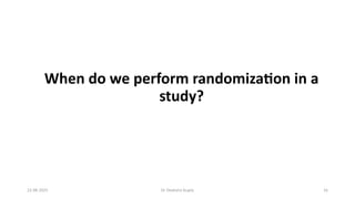 Methods of Randomization- crucial step in RCT | PPTX