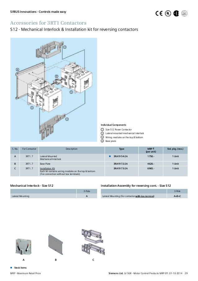 Holder Siemens 3RU19 001A Thermal Overload Relay Mechanical Reset