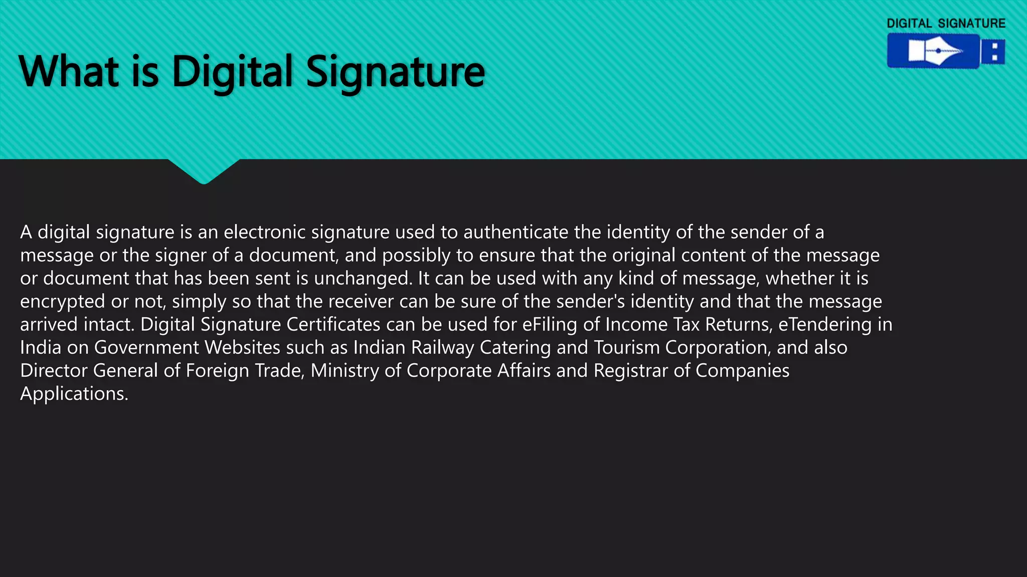 Digital Signature in Mumbai | PPTX