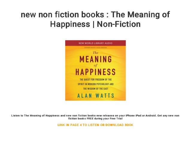 New Non Fiction Books The Meaning Of Happiness Non Fiction
