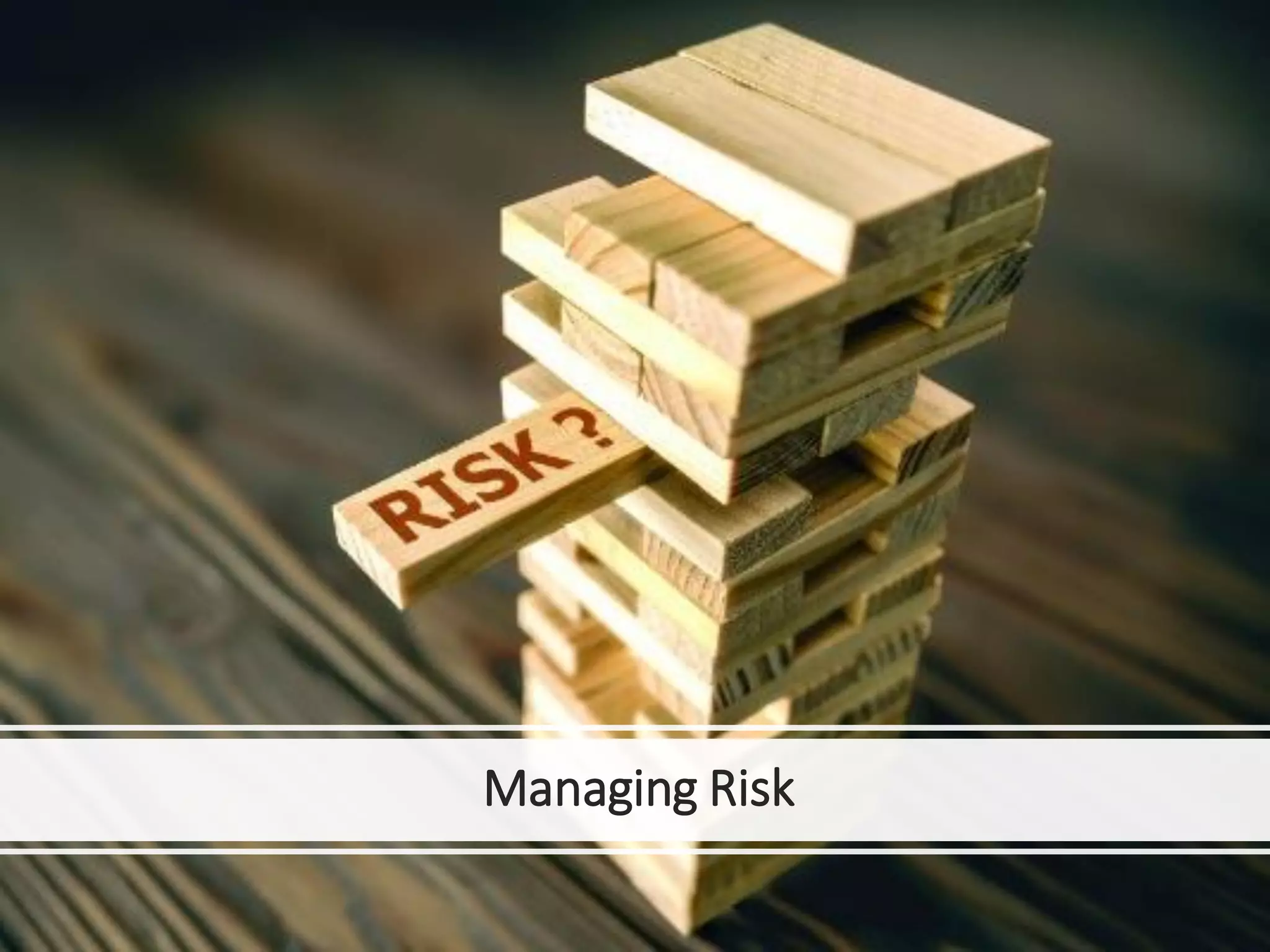 Managing Risk
 