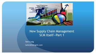 New Supply Chain Management
SCM Itself—Part 1
Tom Craig
tomc@ltdmgmt.com
 