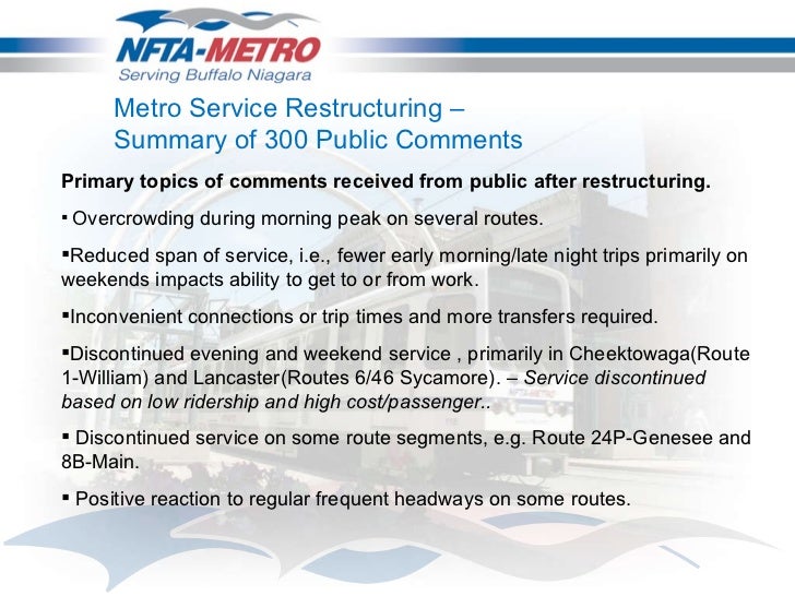 NFTA Metro Route Restructuring