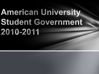 American University Student Government 2010-2011 