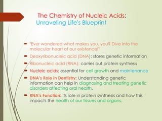 Nucleic Acids & Protein biochemistry ppt | PPTX