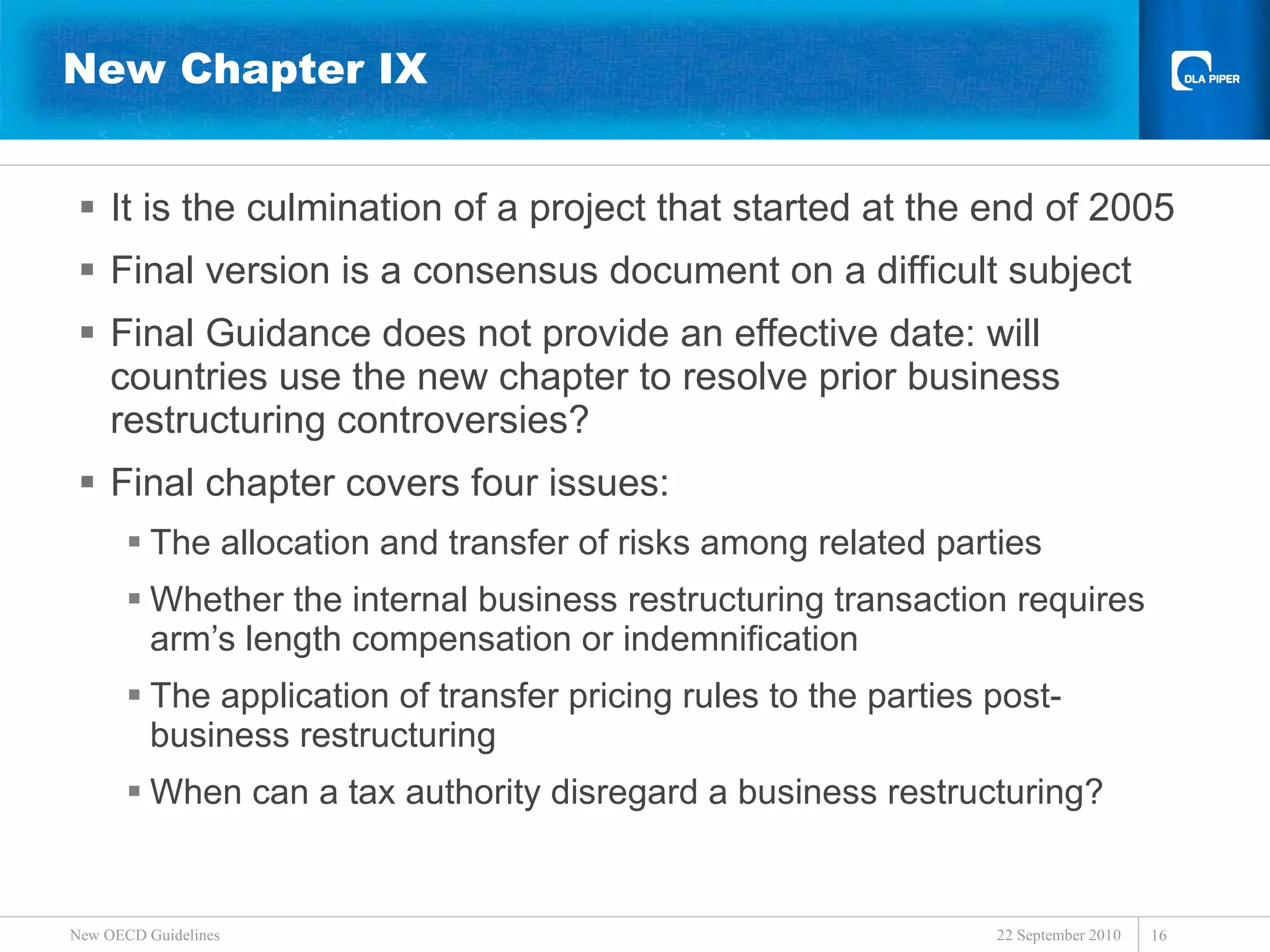 The new OECD transfer pricing guidelines | PPT