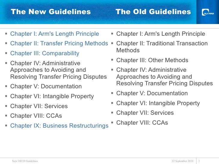 The new OECD transfer pricing guidelines