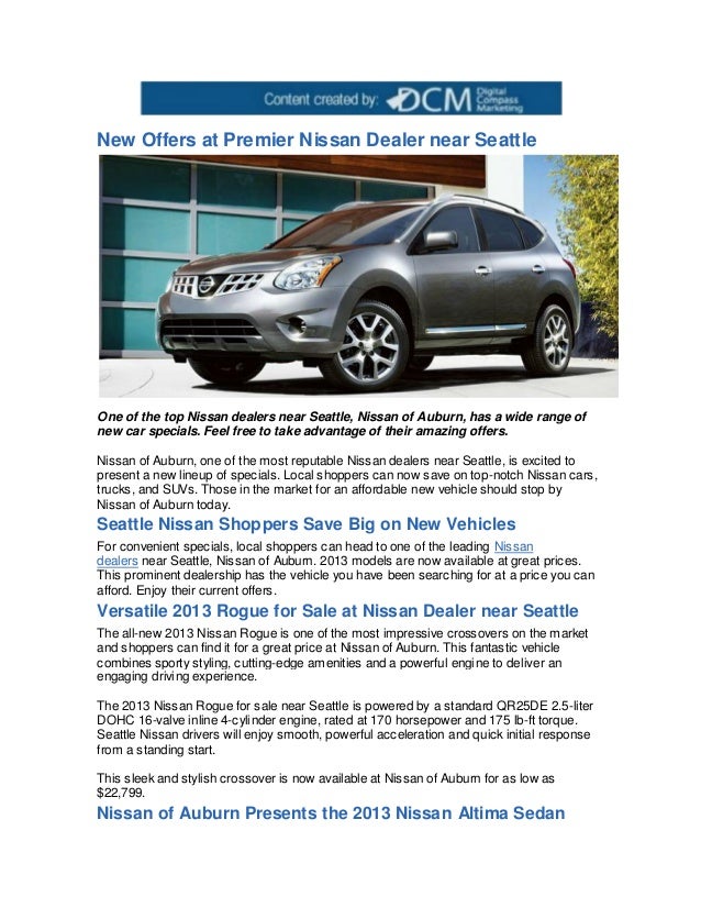 Nissan Dealership Seattle >> New Offers At Premier Nissan Dealer Near Seattle Nissan Dealership Seattle >> New Offers At Premier Nissan Dealer Near Seattle