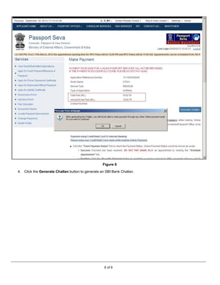 6 of 9
Figure 6
4. Click the Generate Challan button to generate an SBI Bank Challan.
 