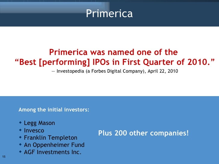 The Primerica Opportunity