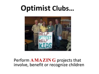 Optimist  Clubs… ,[object Object]
