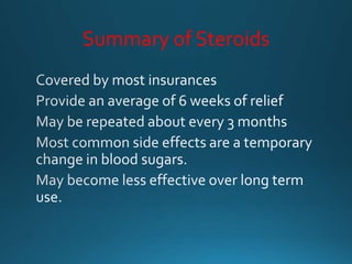 Summary of Steroids
 