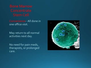 Bone Marrow
Concentrate
Stem Cell
Convenience
 