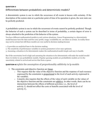 operation research notes | DOCX